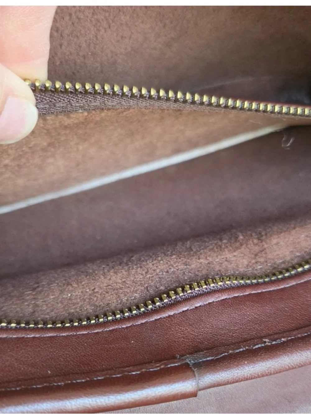 Coach Men’s Dark Brown Leather Messenger Crossbody